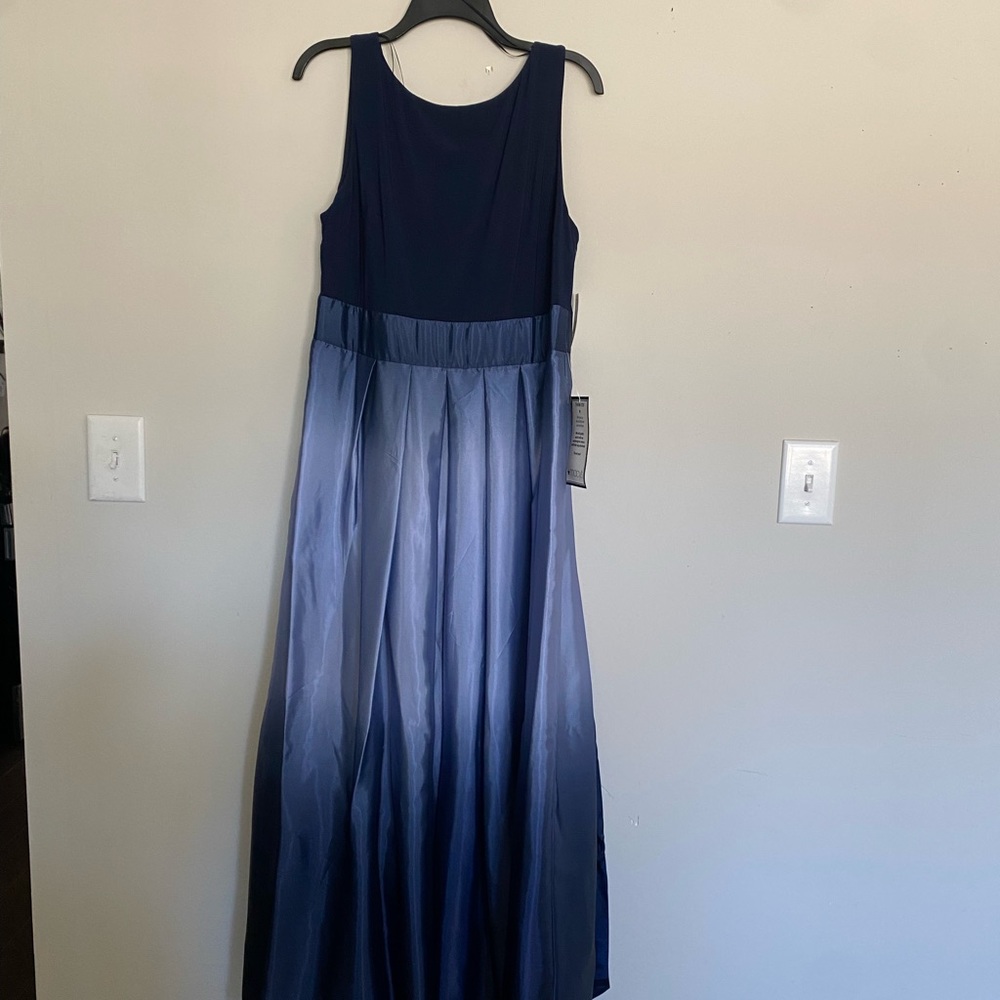 Long blue ombre gown.
